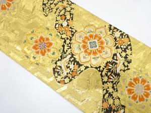 毘沙門亀甲に鶴・華紋織り出し　袋帯